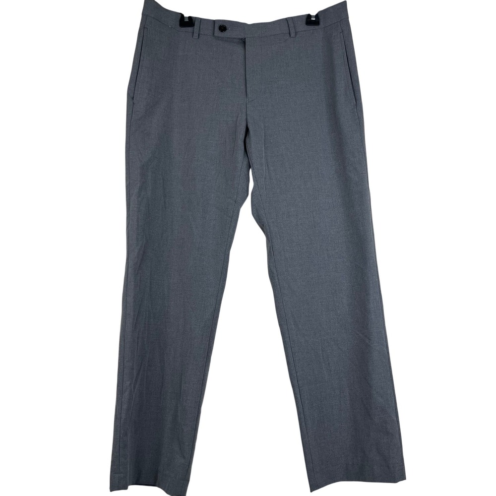 Lauren Ralph Lauren Mens Dress Pants 34x30 Gray Straight Leg Stretch Trousers